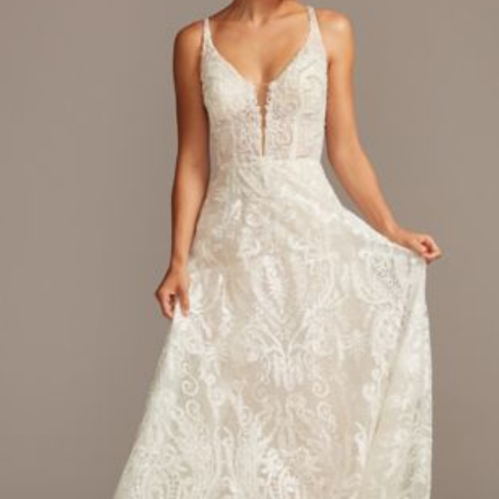 David's Bridal Pave Wedding Gown